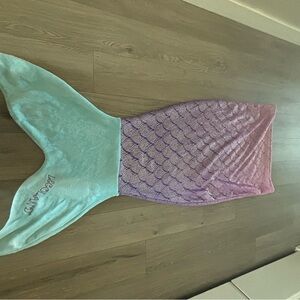 Lego Mermaid Tail Blanket - Aqua and Purple